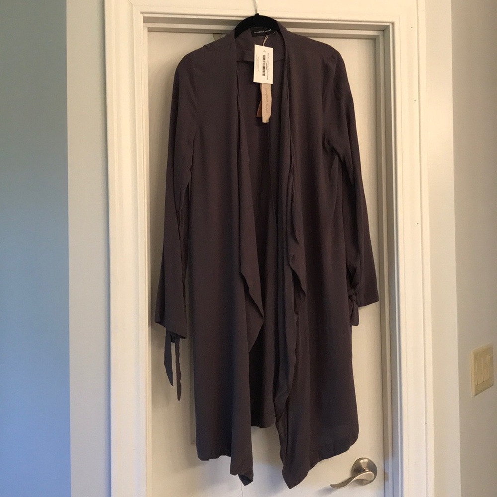 Mustard Seed Gray duster (knee length) size medium